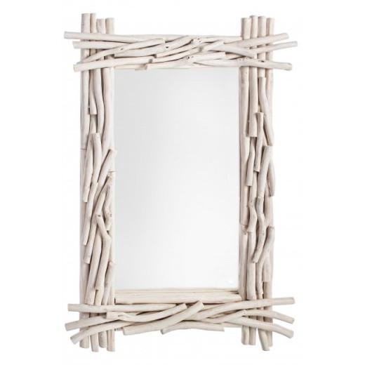 Oglinda decorativa din lemn de tec Sahel Ivoir, l90xH60 cm