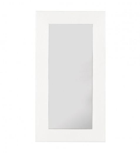 Oglinda decorativa din lemn, New White Tall Alb, l80xH150 cm