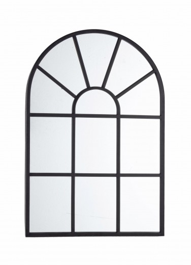 Oglinda decorativa din metal, Reflix Negru, l58xH86 cm