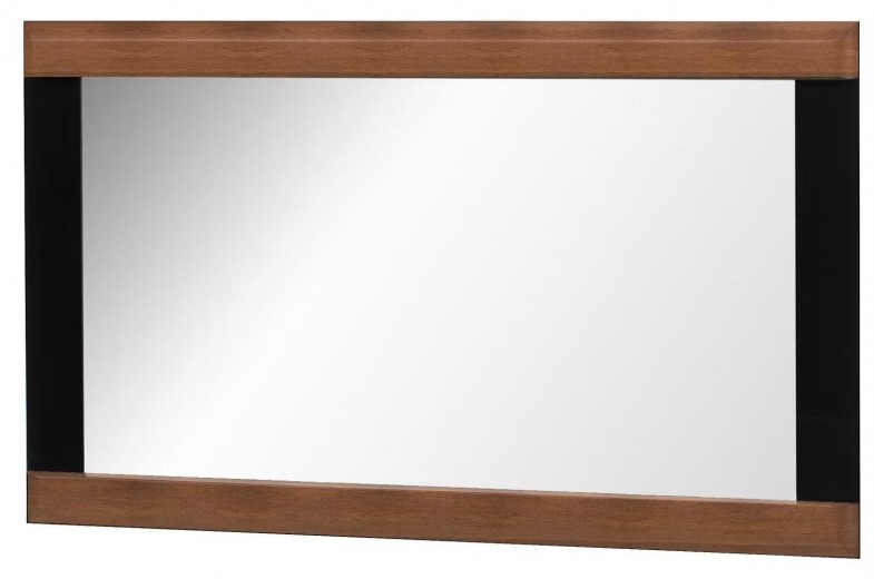 Oglinda decorativa din pal, Porti 80 Stejar Antic / Negru, l110xH64 cm