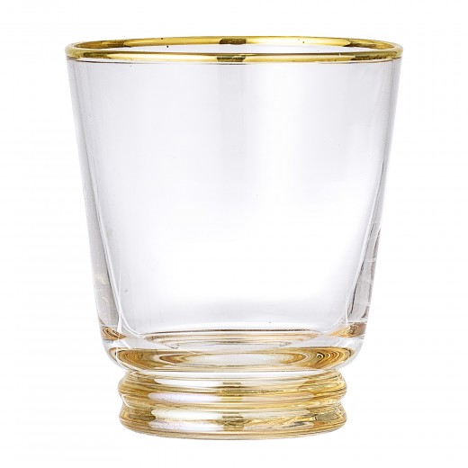 Pahar din sticla Clear Gold Ø9xh10 cm