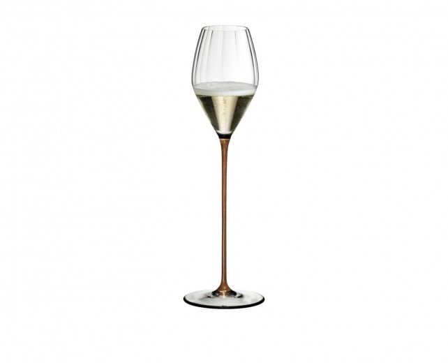 Pahar pentru sampanie si vin spumant, din cristal High Performance Champagne Auriu, 375 ml, Riedel
