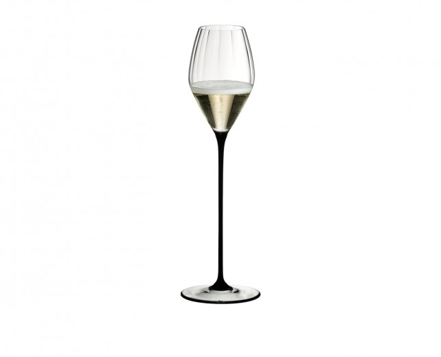 Pahar pentru sampanie si vin spumant, din cristal High Performance Champagne Negru, 375 ml, Riedel