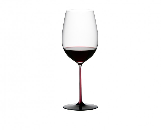 Pahar pentru vin, din cristal Black Series Bordeaux Grand Cru Burgundy / Negru, 860 ml, Riedel