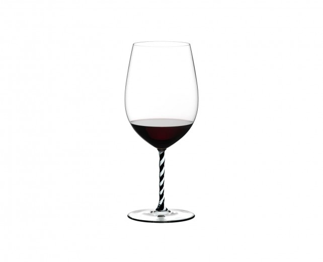 Pahar pentru vin, din cristal Fatto A Mano Bordeaux Grand Cru Negru / Alb, 860 ml, Riedel