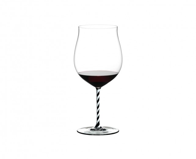 Pahar pentru vin, din cristal Fatto A Mano Burgundy Grand Cru Negru / Alb, 1050 ml, Riedel