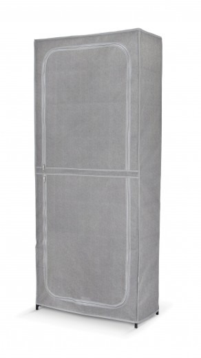 Suport textil pentru incaltaminte, 7 rafturi, Clara II Gri, l68xA30xH160 cm