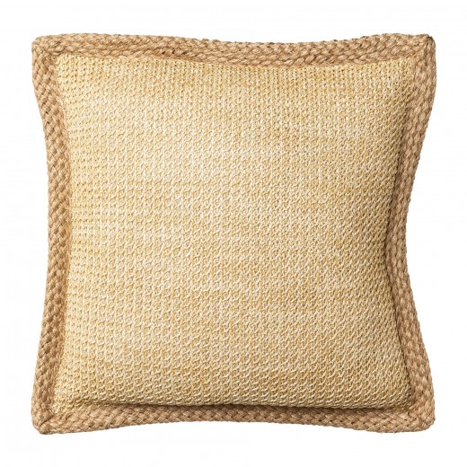 Perna decorativa din bumbac si iuta, Cushion Natural, L40xl40 cm