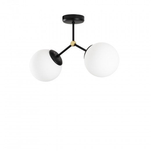 Plafoniera Damar 6331 Negru / Alb