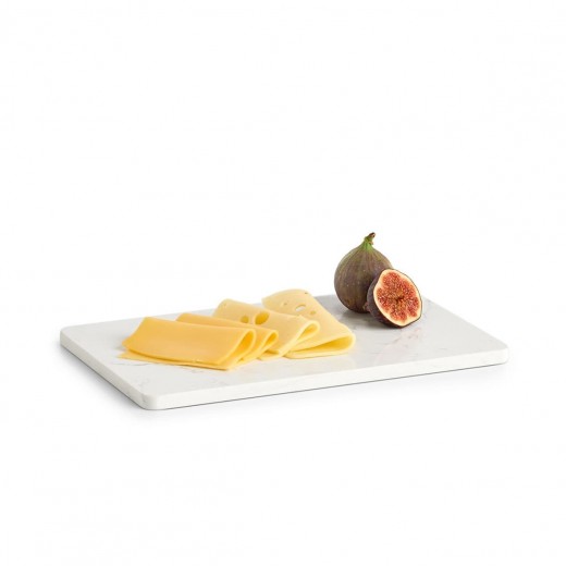 Platou servire din marmura, Modern Square Alb, L28xl18xH1 cm