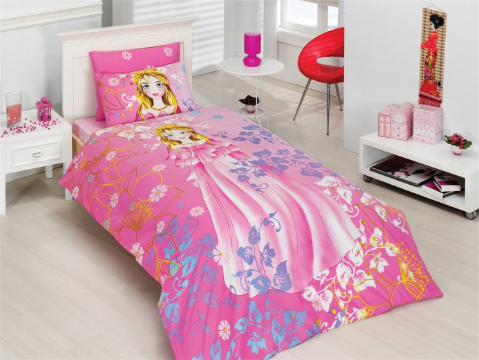 Lenjerie de pat copii Ranforce Princess V1 Pink