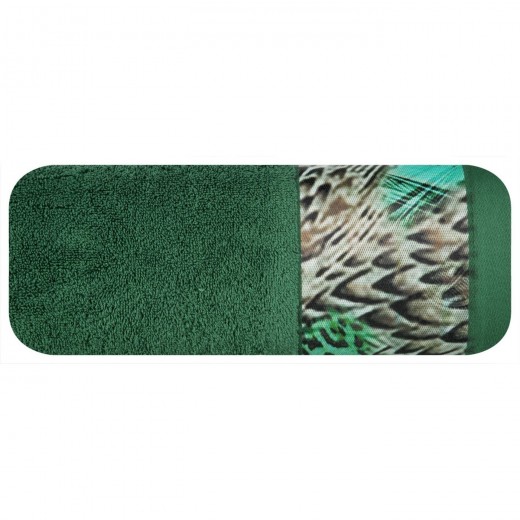 Prosop baie din bumbac Amparo Eva Minge Verde inchis, 70 x 140 cm