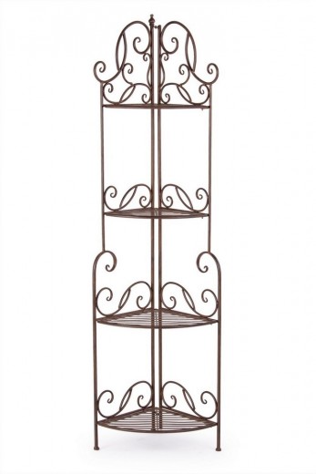 Raft pliabil pentru gradina / terasa, din metal, Melanie Corner Tall Maro, L48xl33xH164 cm