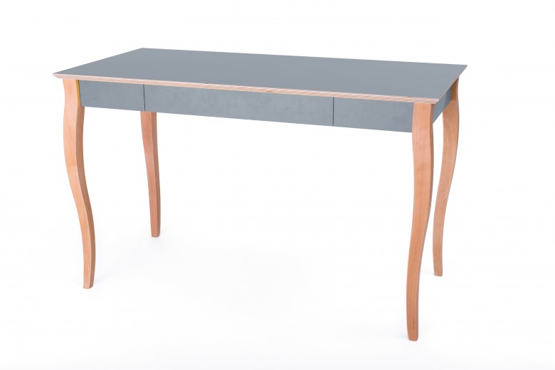 Masa de birou din lemn de fag si pal, cu 1 sertar ToDo Grey, L119xl57xH74 cm