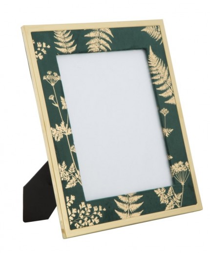 Rama foto decorativa din MDF si metal Glam Large Verde / Auriu, 28 x 33,5 cm