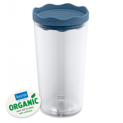 Recipient pentru depozitare cu capac, 100% Reciclabil, Prince L Organic Bleu, 1L