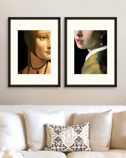 Tablou 2 piese Framed Art Renascentist Portrait Details