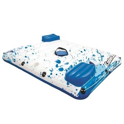Saltea gonflabila pentru piscina, CoolerZ Lounge Alb / Albastru, L222xl175 cm