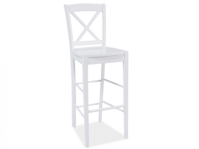 Scaun de bar din lemn, Cyd-964 Alb, l37xA40xH112 cm