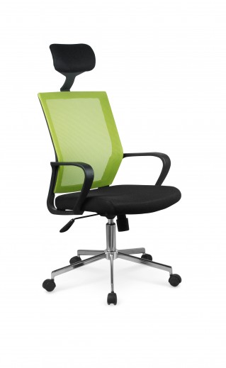 Scaun de birou ergonomic Acadia Black / Green, l58xA51xH117-126 cm