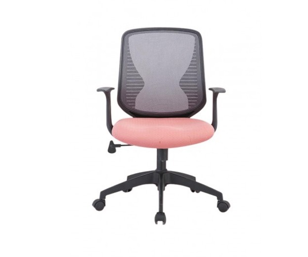 Scaun de birou ergonomic, tapitat cu stofa Novo S132 Black / Pink, l65xA56xH90-100 cm