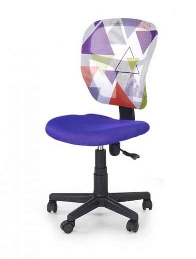 Scaun de birou pentru copii, tapitat cu stofa Jolyne Purple, l55xA50xH85-95 cm