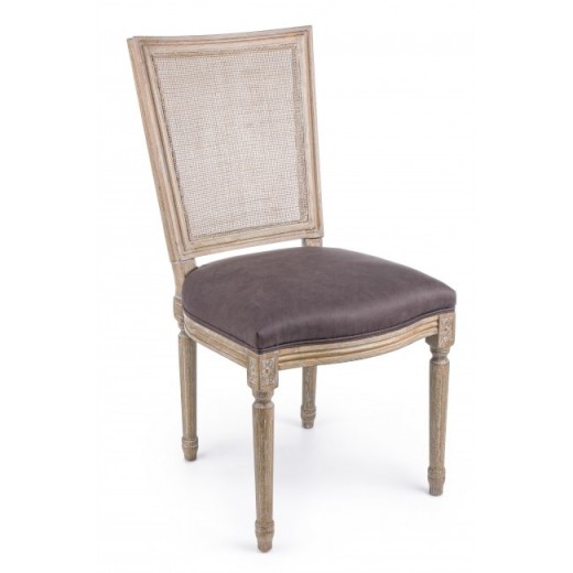 Set 2 scaune din lemn de frasin, cu sezut tapitat cu stofa Liliane Maro, l48xA65xH96 cm