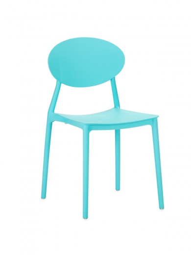 Scaun din plastic, cu picioare din plastic Lolita Blue, l47xA42xH82cm