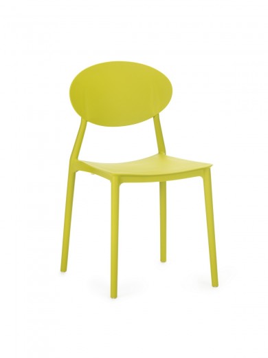 Scaun din plastic, cu picioare din plastic Lolita Green, l47xA42xH82cm