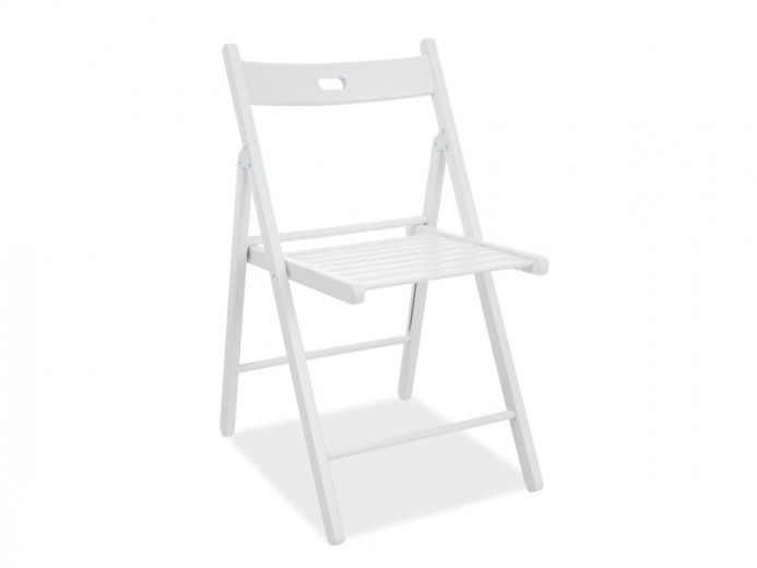 Scaun pliabil din lemn Samit II Alb, l43xA40xH78 cm