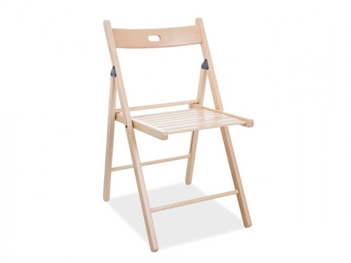Scaun pliabil din lemn Samit II Natural, l43xA40xH78 cm