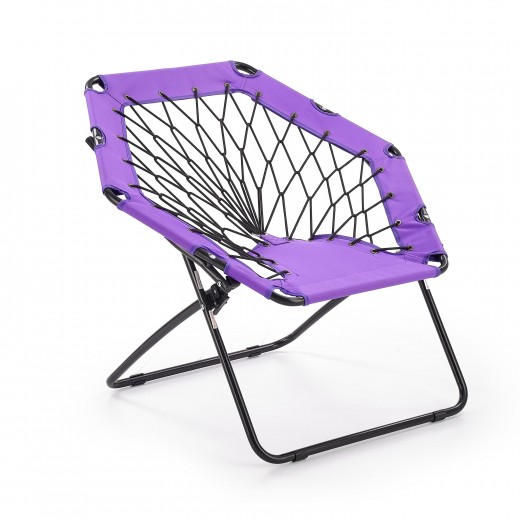 Scaun pliabil pentru copii, din metal si poliester Wilde Purple / Black, l83xA72xH75 cm