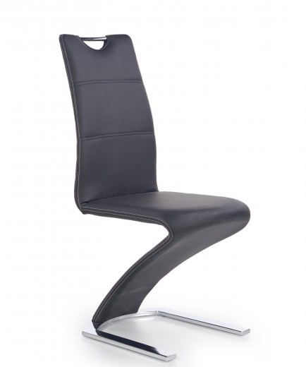 Scaun tapitat cu piele ecologica, Kai-291 Negru, l45xA63xH101 cm