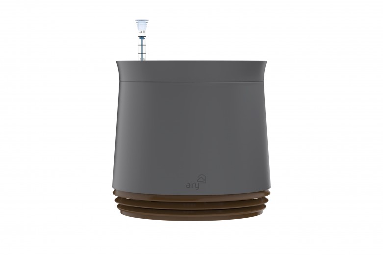 Purificator natural de aer cu ghiveci pentru plante Airy Grey / Cappuccino
