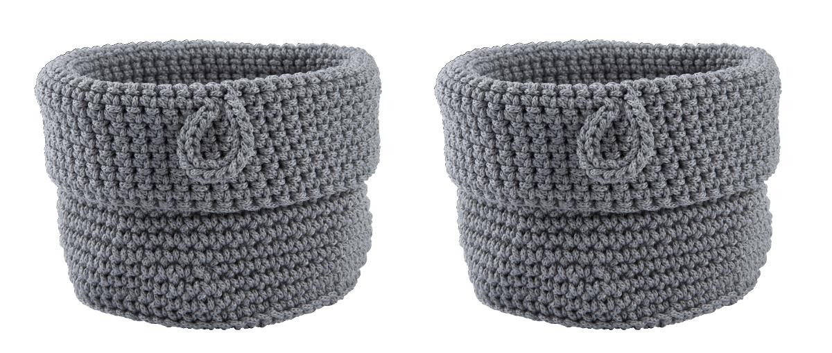Set 2 cosuri tricotate pentru depozitare Roll, Ø 11xH13 cm, Zone Denmark