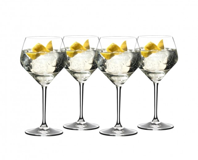 Set 4 pahare pentru Gin, din cristal Gin Tonic Clear, 670 ml, Riedel