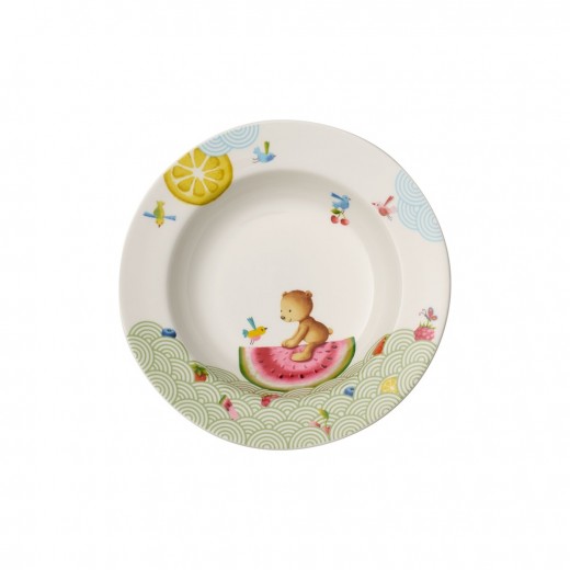 Set 6 farfurii adanci pentru copii, din portelan, Hungry As A Bear Large Multicolor, 19,5 cm, Villeroy & Boch