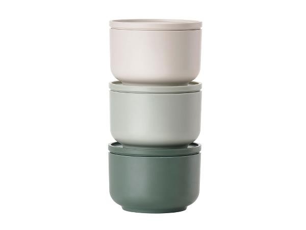 Set boluri din melamina cu capac Peili Ø 9xH6 cm, 3 piese, Zone Denmark