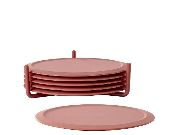 Set coastere cu suport Single Pastel, Ø10xH3,1 cm, 7 piese, Zone Denmark