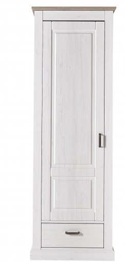 Dulap hol din pal si MDF, 1 usa si 1 sertar, Victory Alb, l69xA42xH204 cm