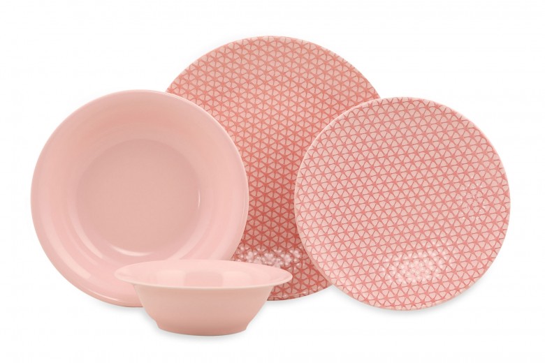 Set vesela din nano portelan, Petra Roz, 24 piese