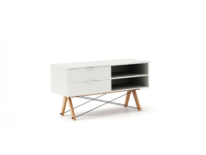 Comoda TV Basic White, l120xA50xH65 cm
