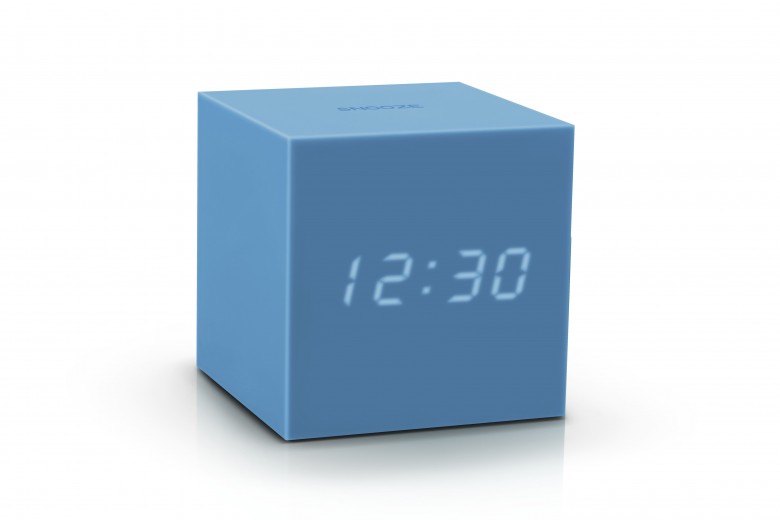 Ceas inteligent cu senzor de alarma Gravity Cube Click Clock Skyblue