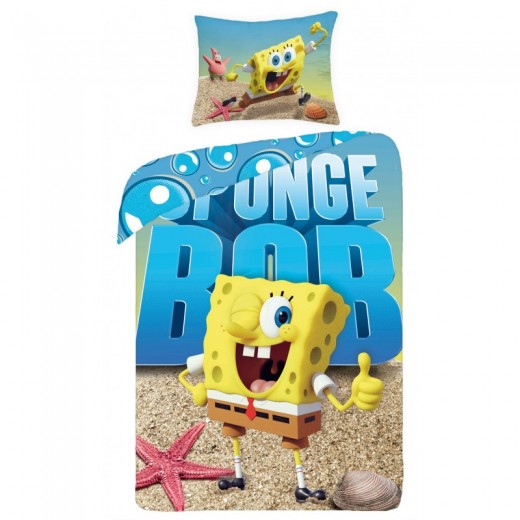 Lenjerie de pat copii Cotton Sponge Bob SBM0012