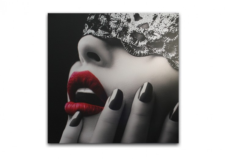 Tablou Canvas Glam Lips, 60x60 cm