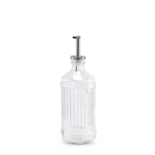 Sticla pentru ulei / otet Visual, metal si sticla, Transparent 500 ml, Ø7,8xH24 cm