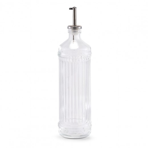 Sticla pentru ulei / otet Visual, metal si sticla, Transparent 730 ml, Ø7,8xH31 cm