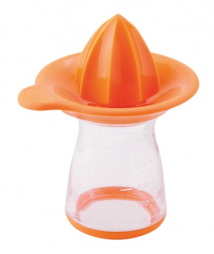 Storcator manual pentru portocale, cu recipient 250 ml, Joie Orange / Transparent