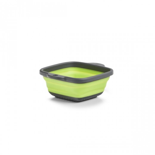 Strecuratoare pliabila din plastic, Colander II Lime / Antracit, L21,9xl18xH2,8-7,9 cm