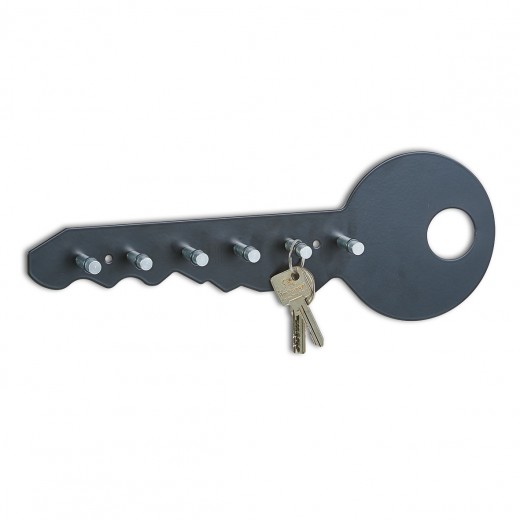 Suport pentru chei Colors, Metal, l35xA4xH12 cm-Negru